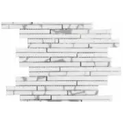 Настенная плитка Porcelanosa Marmol Carrara Lines Safary Mini Strip Grey 22,7x30
