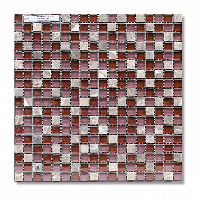 Мозаика Bertini Mosaic Glass Mix Dark violet-imperador mix (1,5x1,5) 30,5x30,5