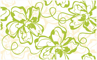 Декор Нефрит Кураж-2 Зеленые цветы 25x40