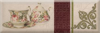 Декор Absolute Keramika Tea Flowers 03 10x30