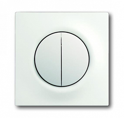 Накладка выключателя ABB Impuls 1753-0-0181 Белый бархат (Кнопка)