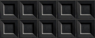 Настенная плитка Ibero Black&White Cubic Black 20x50