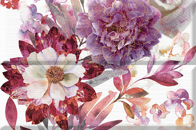 Панно Absolute Keramika Savage Flowers Berenjena 02(2) 30x45 (комплект)