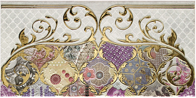 Декор Latina Damasco Textil Final  Beige 25x50