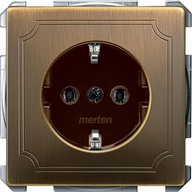 Электрическая розетка Schneider Electric Merten Artec/Antique MTN2301-4143 Античная латунь
