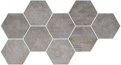 Напольная плитка CIR Docklands Freeport Grey Hexagon 24x27,7