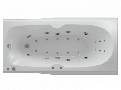 Акриловая ванна с гидромассажем Акватек Европа 180 см