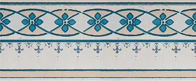Декор Impronta Ceramiche Creta D Stencil Aqua 30,5x72,5