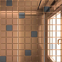Мозаичный декор ДСТ Зеркальная Бронза - Графит 2,5x2,5 30x30