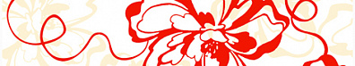 Бордюр Нефрит Кураж-2 Красный цветок 7.5x40