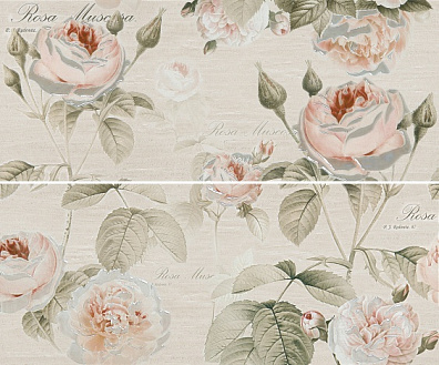 Панно Gracia Ceramica Garden Rose Beige 01 50x60