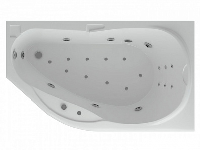 Акриловая ванна с гидромассажем Акватек Таурус 170 см, с фронтальным экраном, R