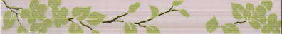 Бордюр Нефрит Кензо Веточка на светло-зеленом фоне 4.8x40