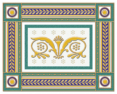 Бордюр Ceramique Imperiale Золотой Бирюзовый-1 20x25