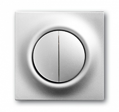 Накладка выключателя ABB Impuls 1753-0-0065 Серебро (Кнопка)