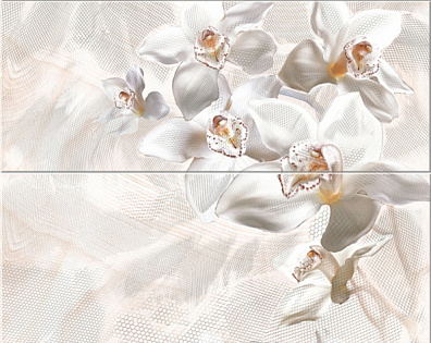 Декор Azori Агат Беж Орхидея 50.5x40.2 (комплект)