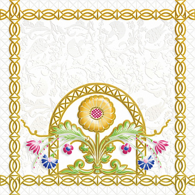Декор Ceramique Imperiale Замоскворечье Цветы 3 20x20
