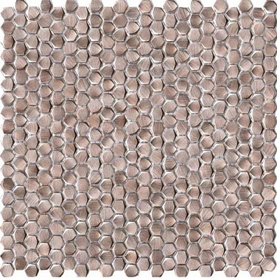 Мозаика L'Antic Colonial Gravity Aluminium Hexagon Rose Gold (16x16) 31x31