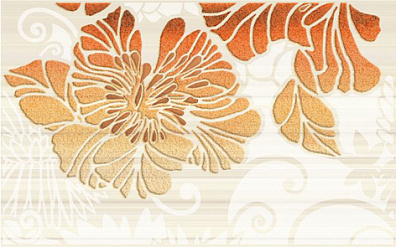 Декор Нефрит Кензо Терракотовые цветы-2 25x40
