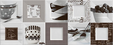 Настенная плитка Ibero Black&White Decor Buffet 20x50