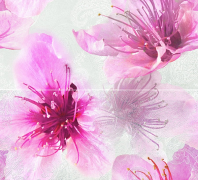 Декор Cersanit Bloom Розовый 40x44 (комплект)