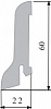 Плинтус Corkstyle Кожа Maple шпон 6x2,2 — фото1