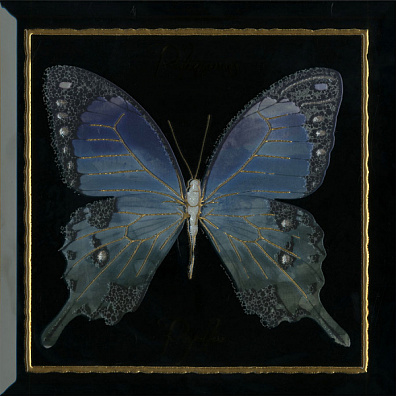 Декор Monopole Farfalla Blu Negro 30x30