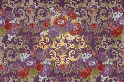 Декор Petracer`s Primavera Romana Fioritura Oro Su Viola 65x97,7 (комплект)