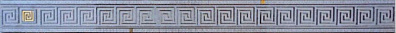 Бордюр Ceramica Classic Tile Пальмира Стеклянный Серый 5x60