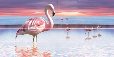 Панно Ceramica Classic Tile Flamingo Панно 50x100 (комплект)