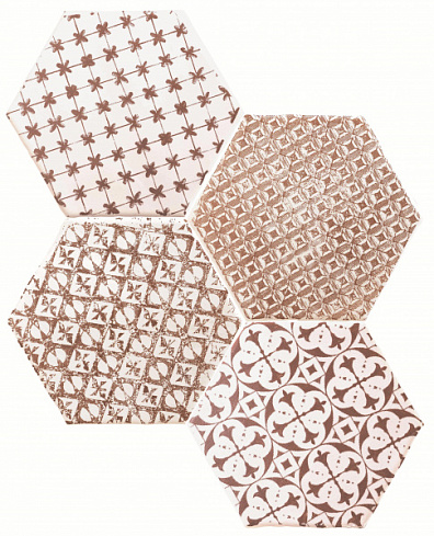 Декор Cevica Marrakech Mosaic Granate Hexagon 15х15