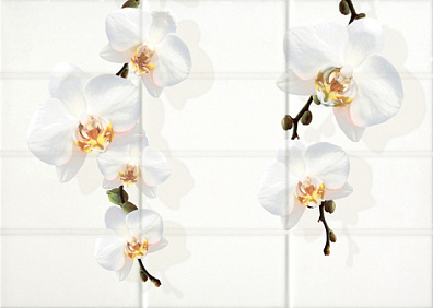 Декор Cersanit Mono Светло-бежевый цветы 25x35