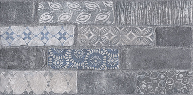 Настенная плитка Kerama Marazzi Кампалто Серый Декорированный Обрезной 30x60