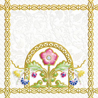 Декор Ceramique Imperiale Замоскворечье Цветы 4 20x20