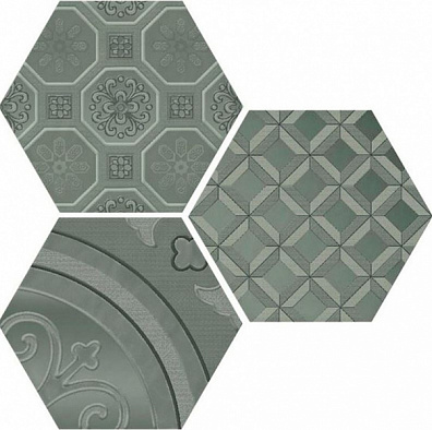 Декор Cifre Ceramica Vodevil Dec. Grey 3 17,5x17,5 (комплект)