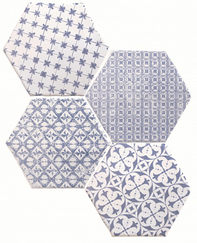 Декор Cevica Marrakech Mosaic Azul Hexagon 15х15