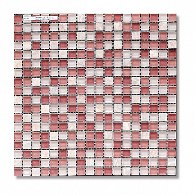 Мозаика Bertini Mosaic Glass Mix Dark pink mix (1,5x1,5) 30,5x30,5