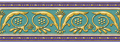 Бордюр Ceramique Imperiale Золотой Бирюзовый 9x25