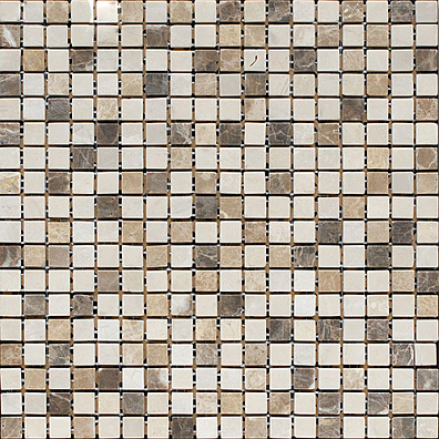 Мозаика Bertini Mosaic Marble Light-Dark Imperador-Cream Marfil (1,5x1,5) 30,5x30,5
