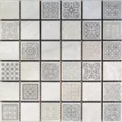 Мозаичный декор Belleza Атриум Декоративный Серый 20x20