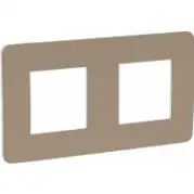 Рамка Schneider Electric Unica NU280426 Песочный/Белый  (2 поста)