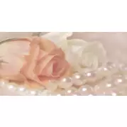 Декор Нефрит Мэри Розы с жемчугом 25x50