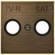 Лицевая панель розетки TV-FM-SAT (TV-R-SAT) ABB Sky 2CLA855010A1201 Античная латунь 