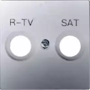 Лицевая панель розетки TV-FM-SAT (TV-R-SAT) Simon 82 82097-33 Алюминий