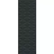 Настенная плитка Kerama Marazzi Диагональ Черный Структура Обрезной 12121R 25x75