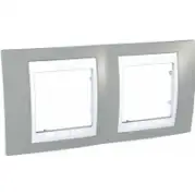 Рамка Schneider Electric Unica MGU6.004.865 Серый/Белый (2 поста)