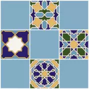 Настенная плитка Шахтинская плитка Багдад Синий Верх 03 30x30