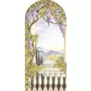 Декор Vallelunga Hermitage Tromp D'oeil Paesaggio S-4 64.2x140.4 (комплект)