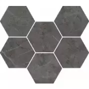 Напольная плитка Italon Charme Evo Antracite Mosaico Hexagon 25x29