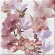 Панно Absolute Keramika Orchides Berenjena 3 45x45 (комплект)